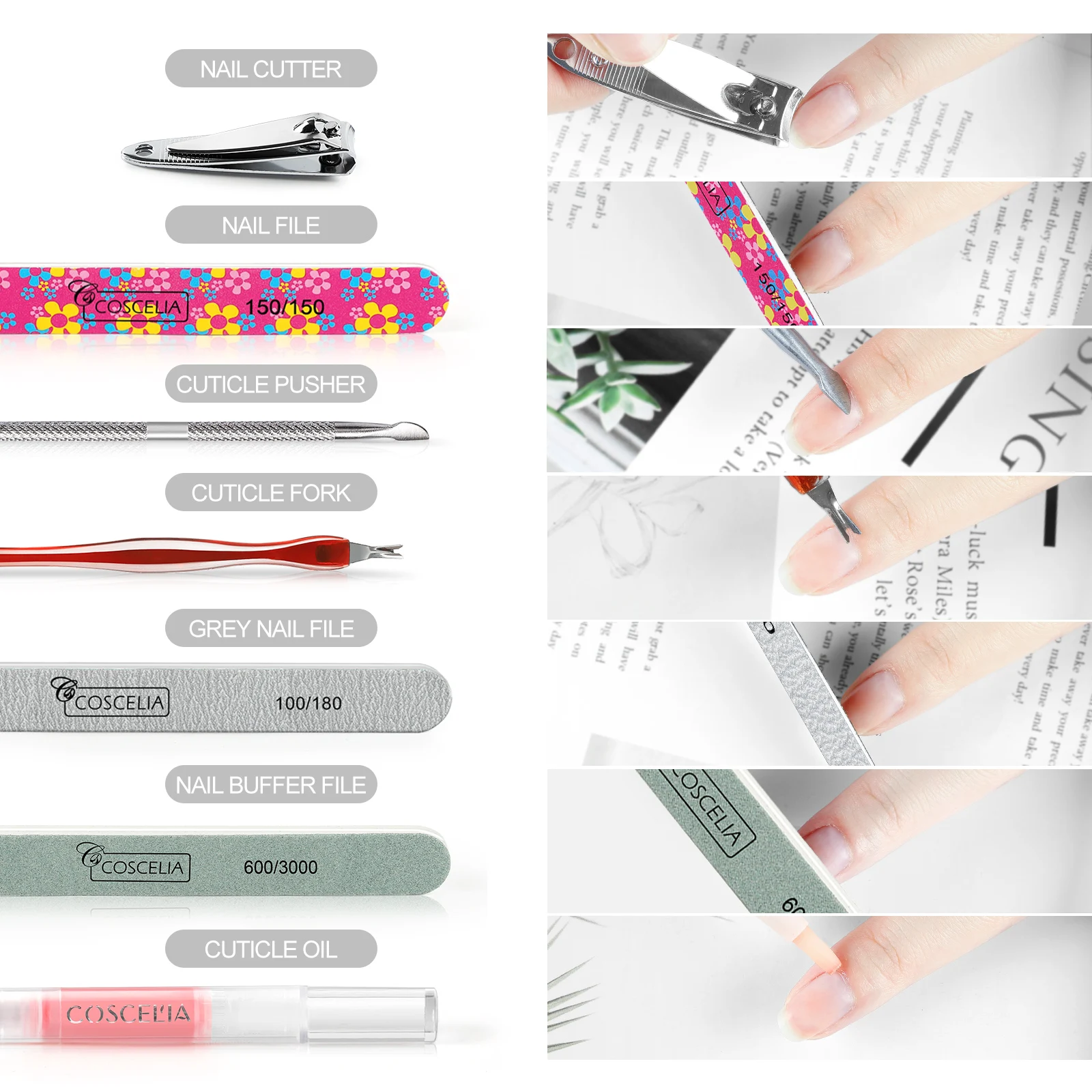 Manicure Tools Set Wholesale Products Suppliers Salon Quality Nail Buffer Block in Nail Tools Sets and Nail Cuticle Oil OEM