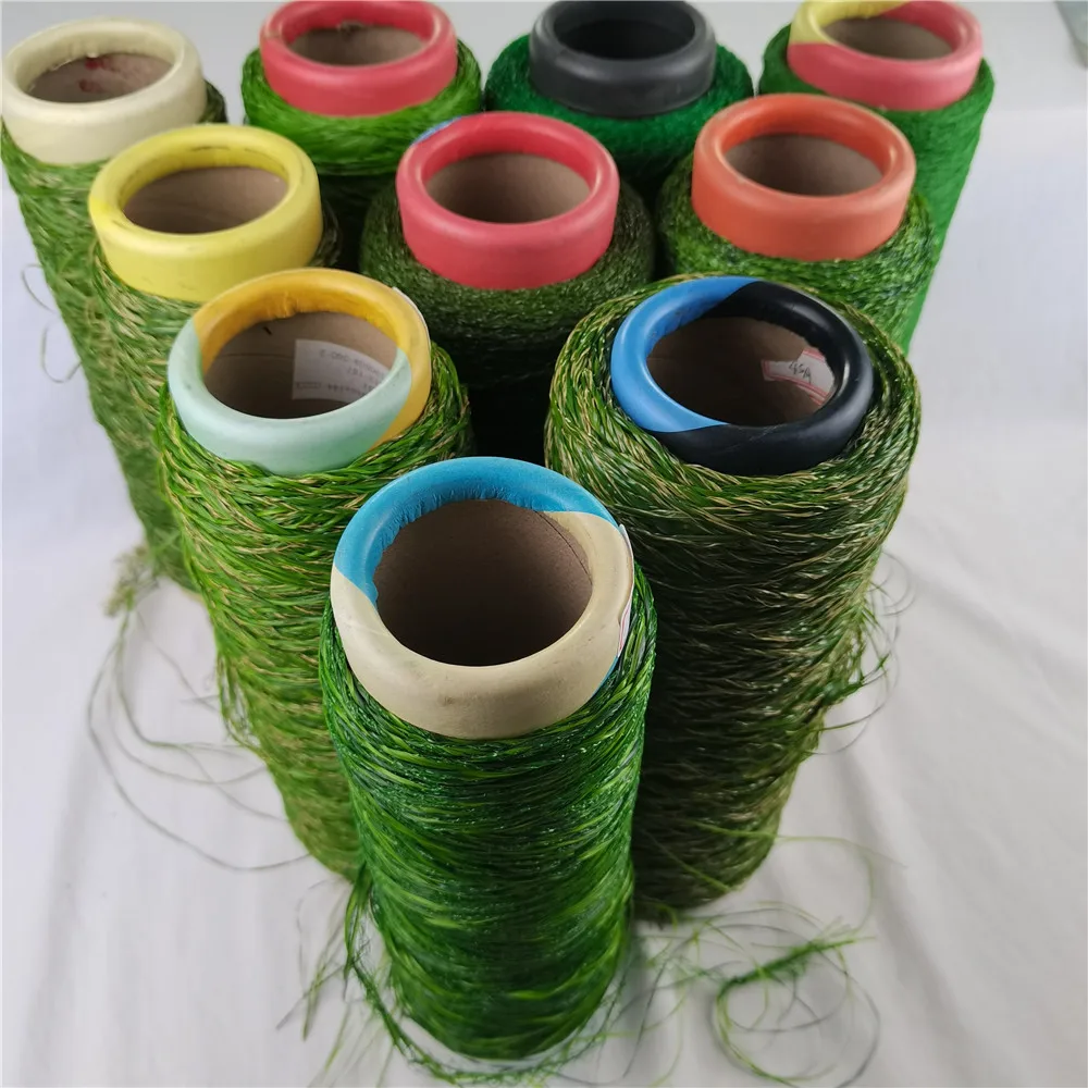 PE materials straight monofilament yarn artificial grass yarn with factory price  best selling low price artificial grass yarn