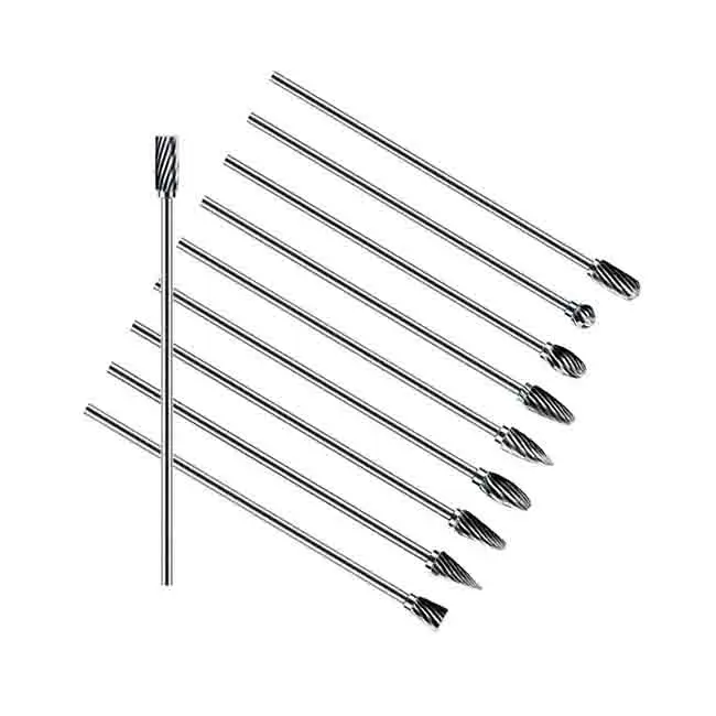 best selling 10 20pcs  3x3mm 3x6mm burr bit Rotary carbide burr Tungsten Set