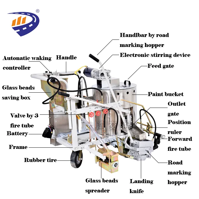 Small Road Construction Portable Used Electric Stirring Type Tar Road Machine Marking Trucks Working Machine