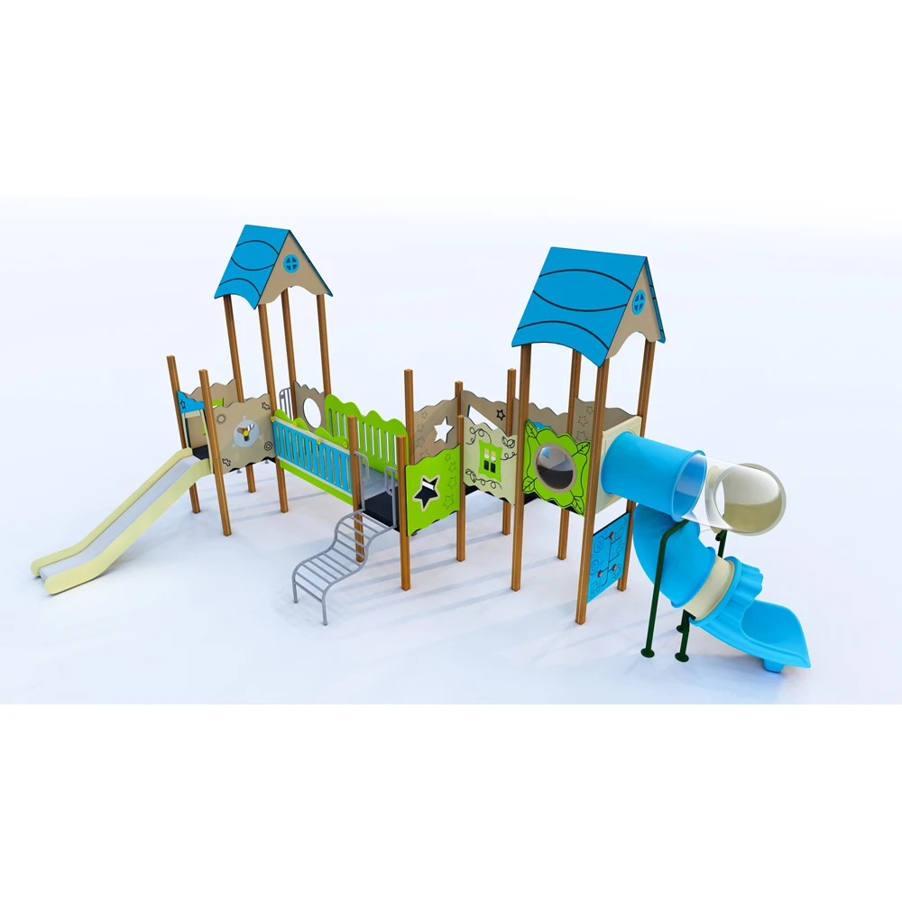 Large Outdoor Amusement Equipment Kindergarten Kids HPL Playground Slide Toys for Sale