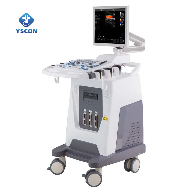 YS-F3  GE interface voluson e10 similar USG machine 4D trolley color doppler ultrasound scanner