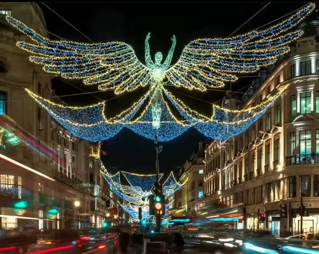 Wholesale Professional Custom Led  Christmas Lights Outdoor 2D Snowflake Across Street Decoration Light