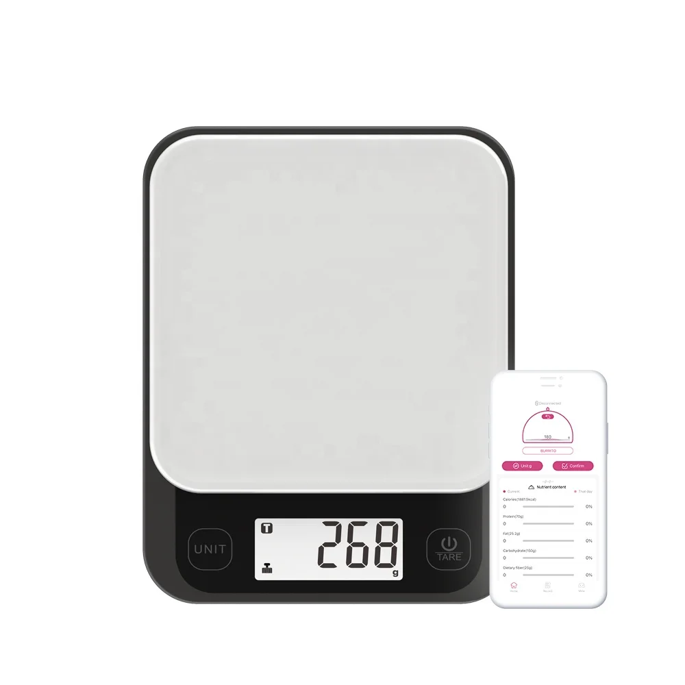 Mini Kitchen Scale with App Smart Protein Calculate Fat Control Health Fitness Kitchen Scale