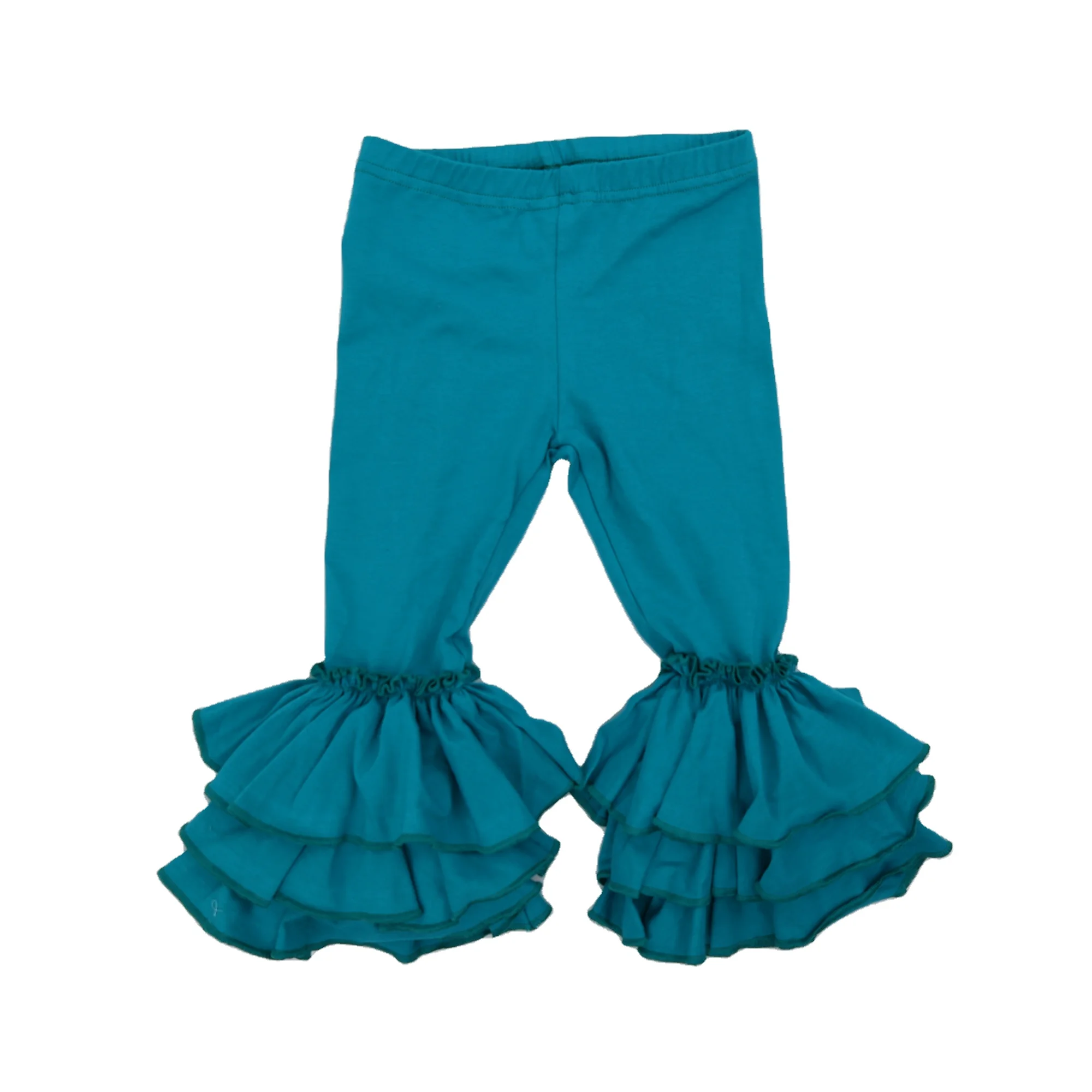Qingli OEM Custom 39 Colors Organic Cotton Baby Pants Bell-Bottomed Pants Flares Leggings For Girls 7-8