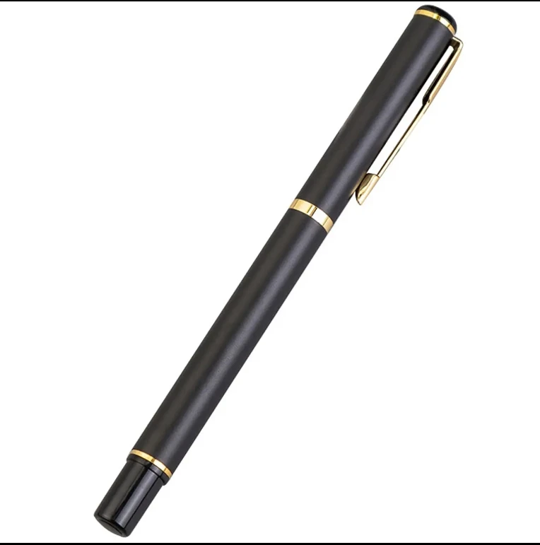 Jovesun Slim Small Nib Autograph Fountain Pen Modern Style with Striking Lines 0.5mm Writing Width Original Metal Design