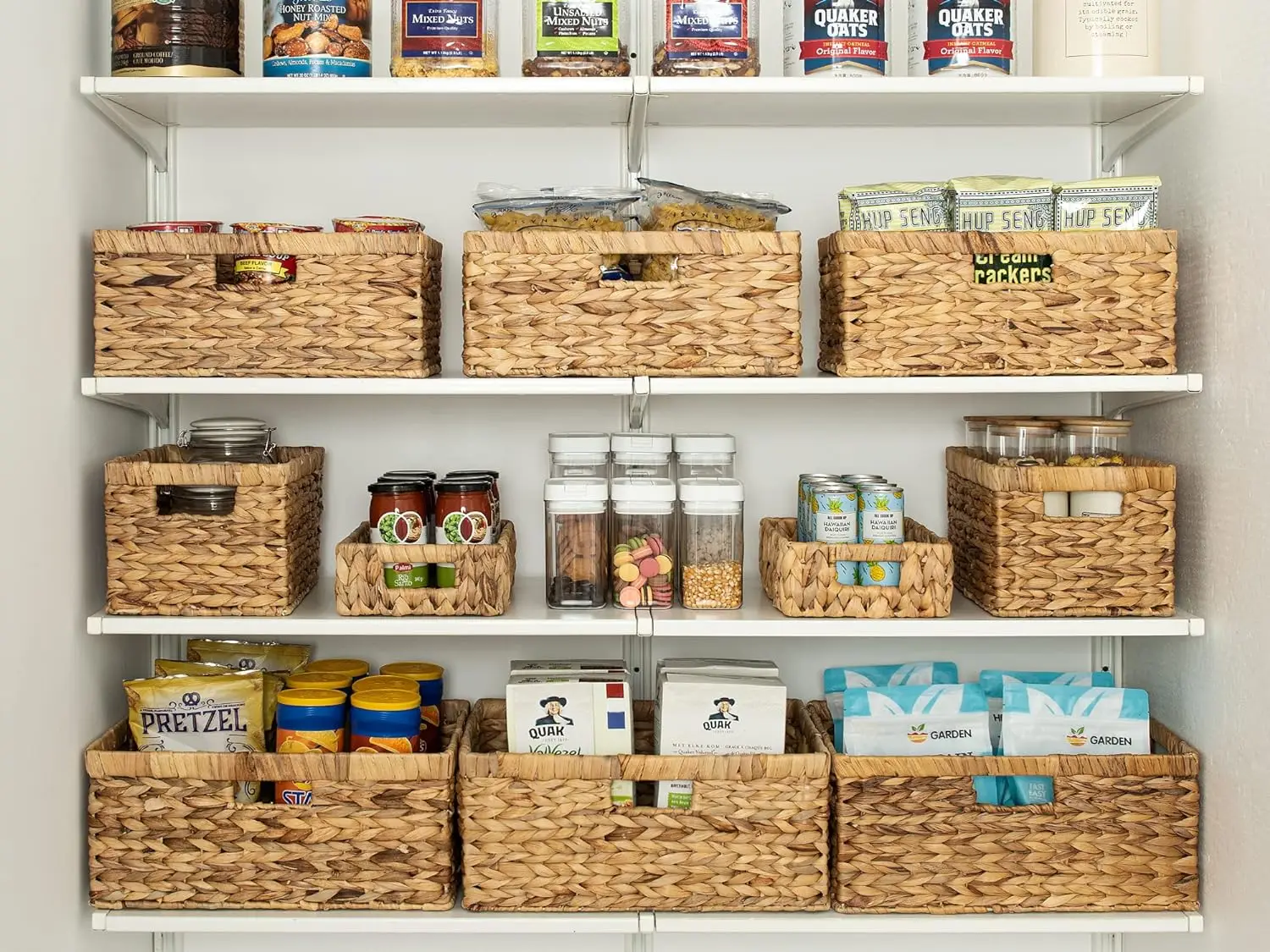 OEM factory wholesale High quality Durable Multi Functional Home Storage Sundries Organizer Water Hyacinth Woven Wicker Baskets