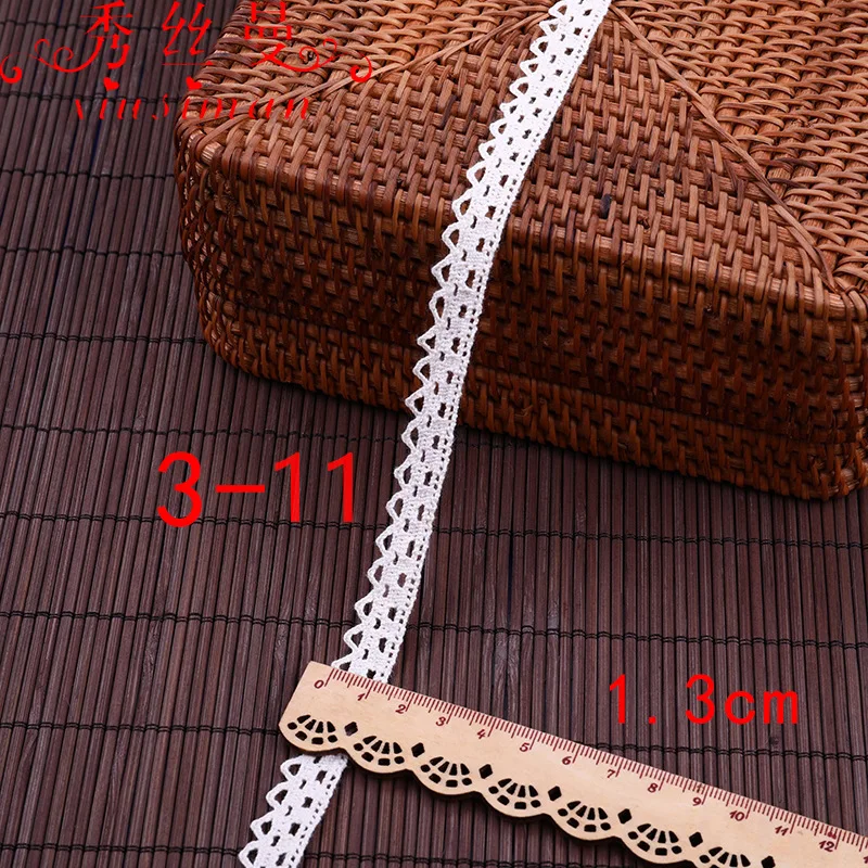 
C027 Crocheted Webbing Cotton Lace Floral Ribbon for Handmade Sewing Christmas Easter Wedding Deco Gift Packing 