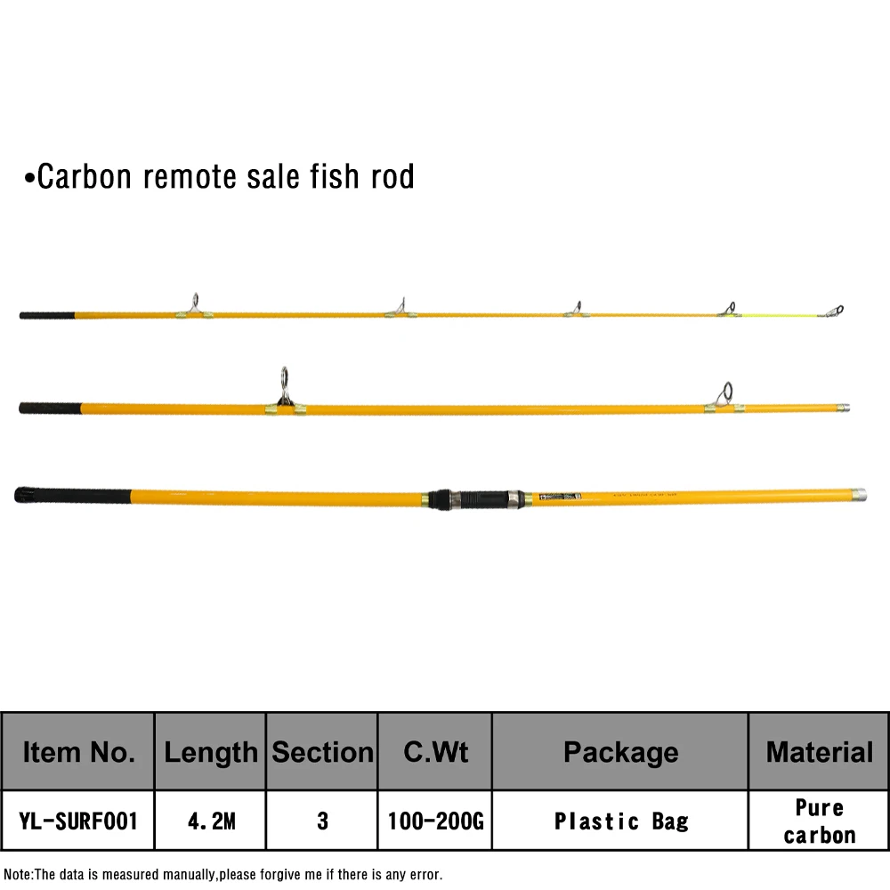 OEM/ODM 4.2m Surf Fishing Rod Carbon Surf spinning Taiwan Surf spinning Fishing Rod For Ocean Boat Fishing