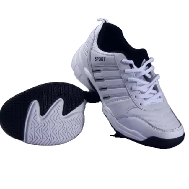 
hot sale sports shoes white leather men tennis shoes 