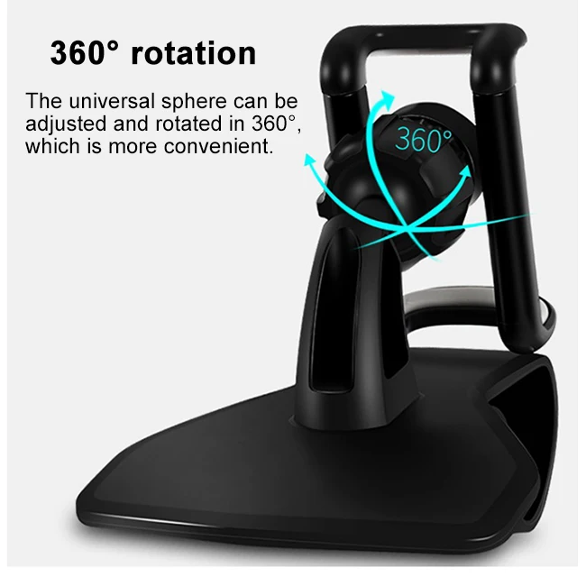  Hot Selling Vehicle Stable Phone Mount Universal Cradle 360 Rotation Anti Slip Car Mobile Holder Stand Support World
