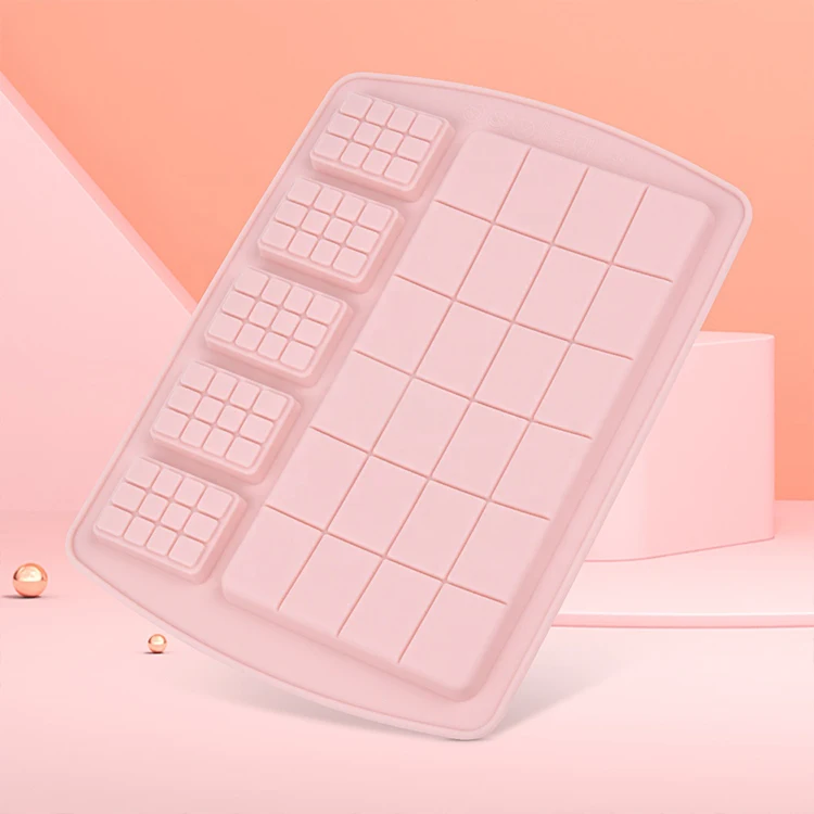 Silicone Mold 24 Even Chocolate Mold Fondant Molds DIY Candy Bar Mould Cake Decoration Tools Kitchen Baking Accessories