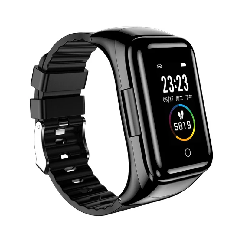 Новый умный Браслет M1 BT гарнитура 2 в 1 цветной экран шаговые упражнения пульсометр артериальное давление монитор бизнес Смарт-часы
