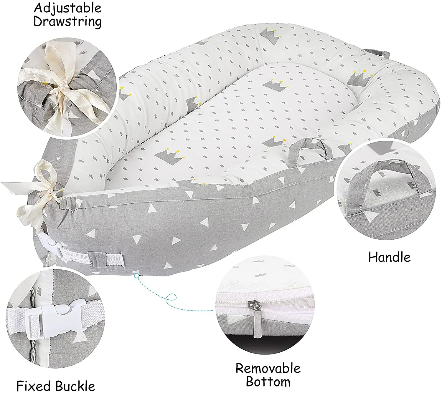 Hot Sell Promotional Washable Portable Cotton Foldable Baby Sleep Nest Sleeper Newborn Safe Lounger Snuggle Baby Nest