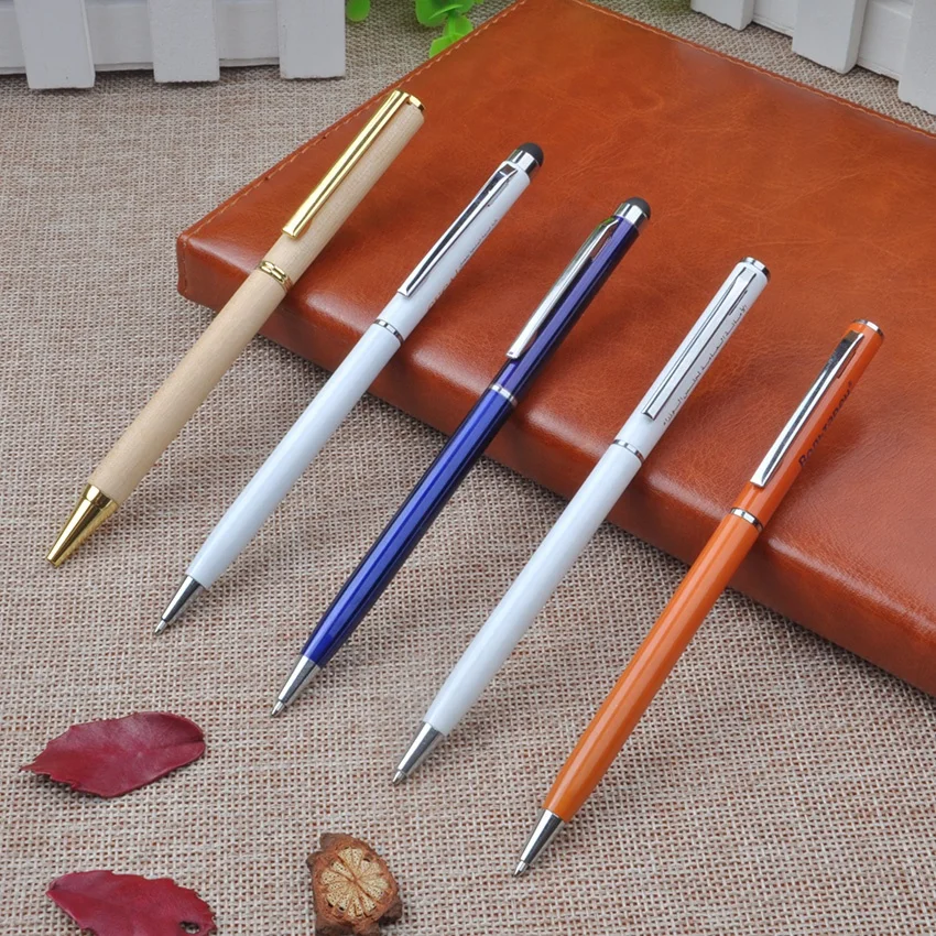 Promotional business gift slim metal ball pen with logo