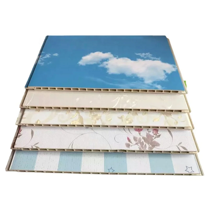 Indoor Decor 400*8mm Hot Stamping High Glossy PVC Ceiling Plastic Panel Cielo Raso En PVC