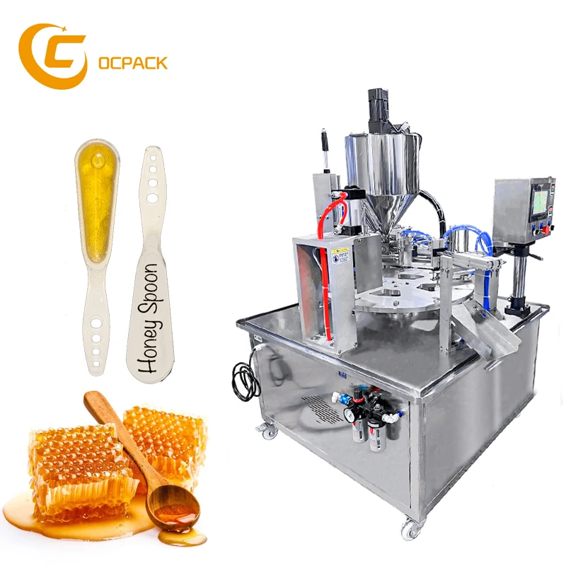 Wholesale factory automatic 5g 7g 12g honey spoon packaging machine