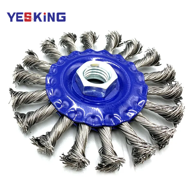 Factory new arrival Industrial weeding steel wire disc brush angle grinder round steel wire wheel brush