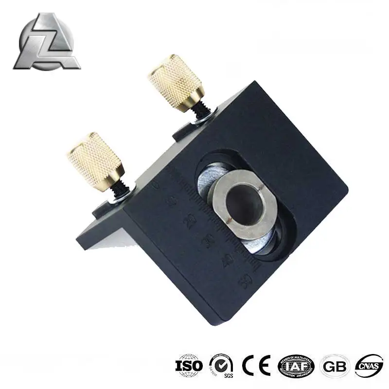 ZJD-BT040K Wood Doweling Jig Hole Drilling Guide Woodworking Positioner Locator Tool Drilling Jig, Improved Version