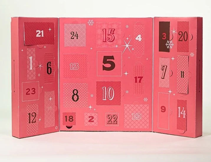 Custom 24 Days Christmas Advent Calendar Box Festive Candy Gift Packaging Personalized Countdown Boxes Holiday Season