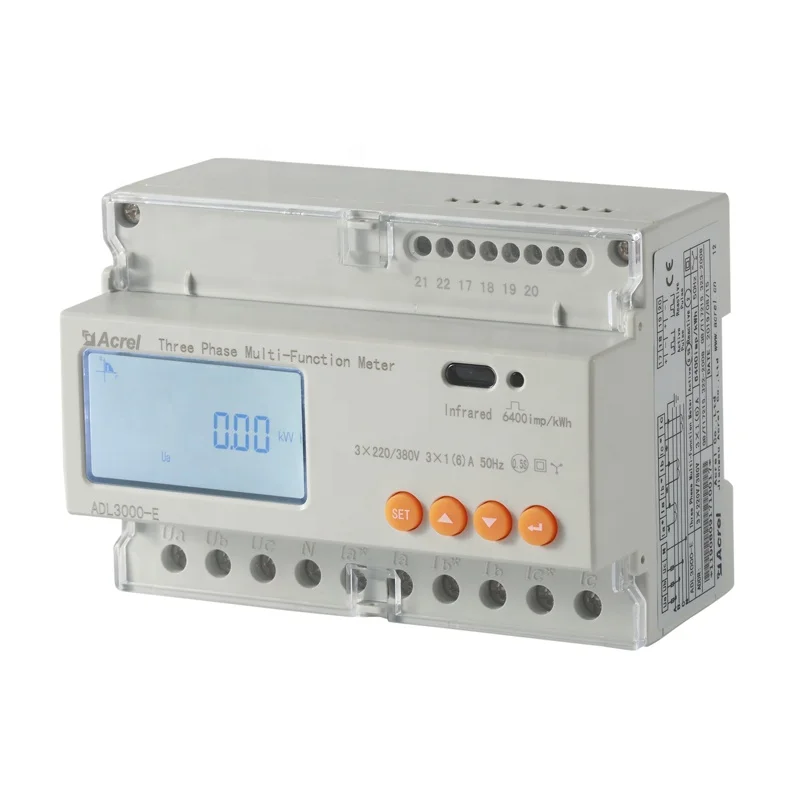 Acrel ADL3000-E/F Multi-tariff 220/380V Three Phase Multifunction Energy Meter Din rail with RS485 Modbus