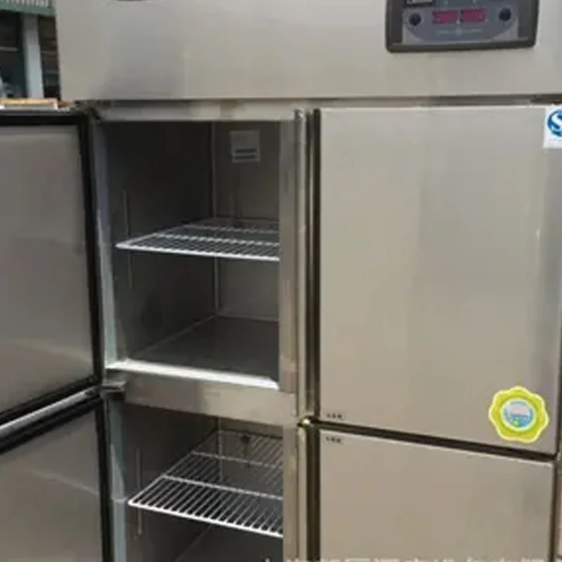 Manufacturer Direct Sales Stainless Steel Four Door Freezer Single/Dual Temperature Options Available Fridge Upright Chiller