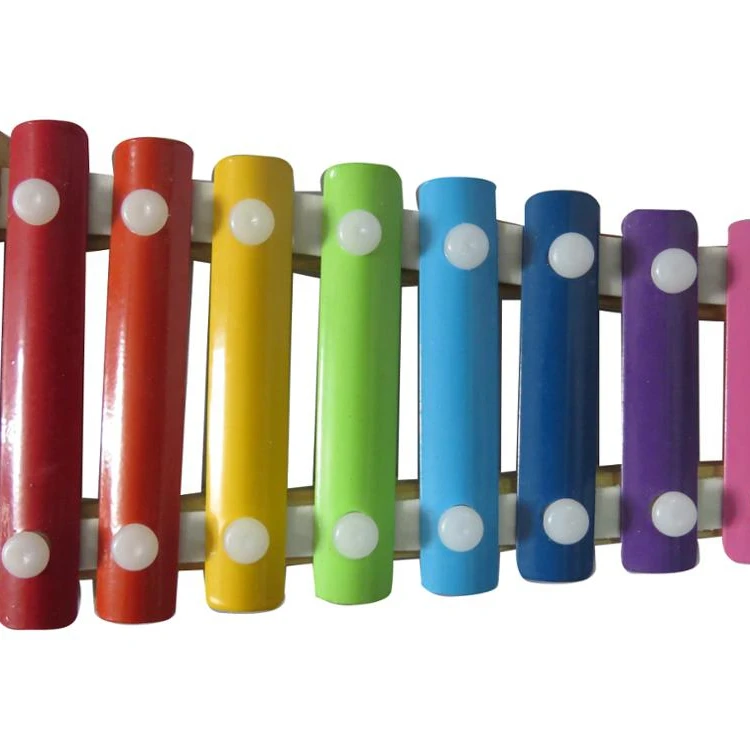 Мини деревянный игрушечный ксилофон с металлическими ключами, 8 клавиш