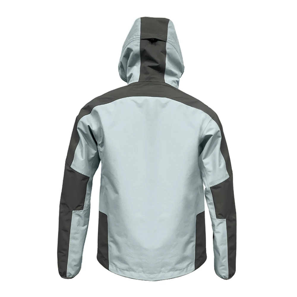 Custom Polyester Waterproof Color Block Zipper Windbreaker Outdoor Fishing Hiking Camping Hoodie Jacket Coat