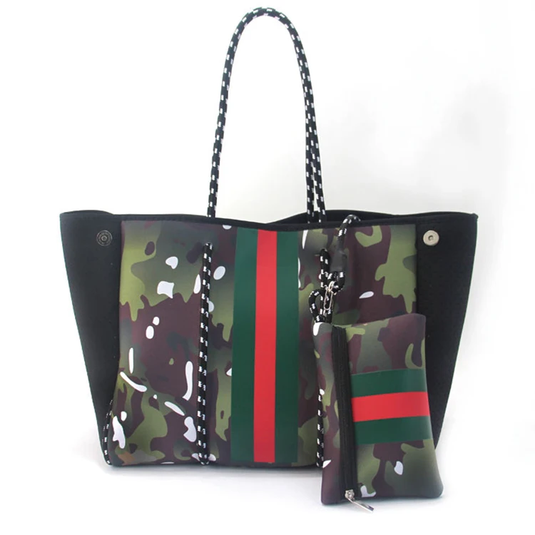 EG613 Wholesale high quality women handbags beach tote bag custom neoprene purses