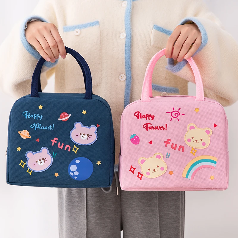 Pattern Food Bags Breast Milk Insulated Cooler Picnic Lunch Bag Hot Sale Cartoon Custom Travel Office for School Kids Thermal
