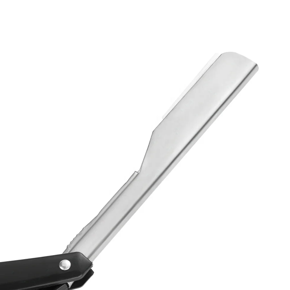 Premium Quality Steel Handle Straight Barber Edge Steel Razors Shaving Folding Razor Men Vintage Edge Metal Razor Sustainable