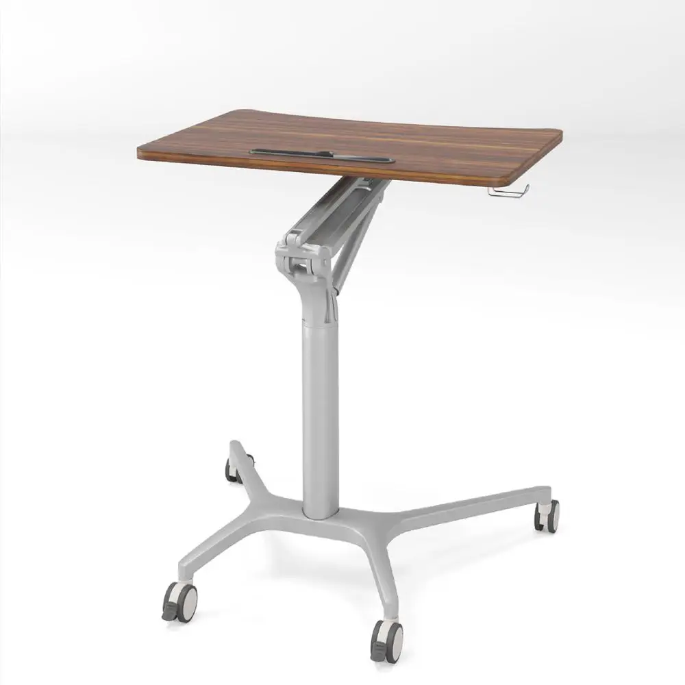 
Swivel Moving Small Foldable Desk for Bed Aluminum Wheels Adjustable Laptop Table 