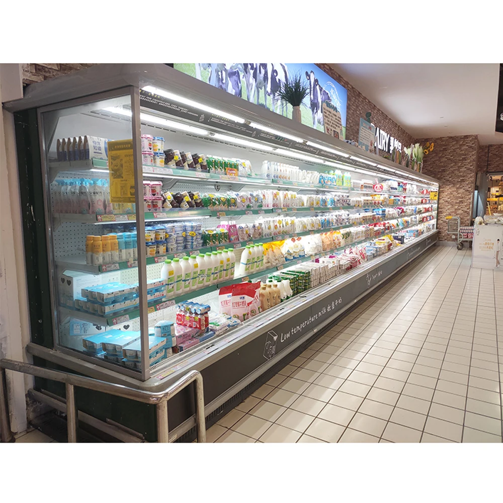 high quality R290 refrigerant supermarket fridge display cooler