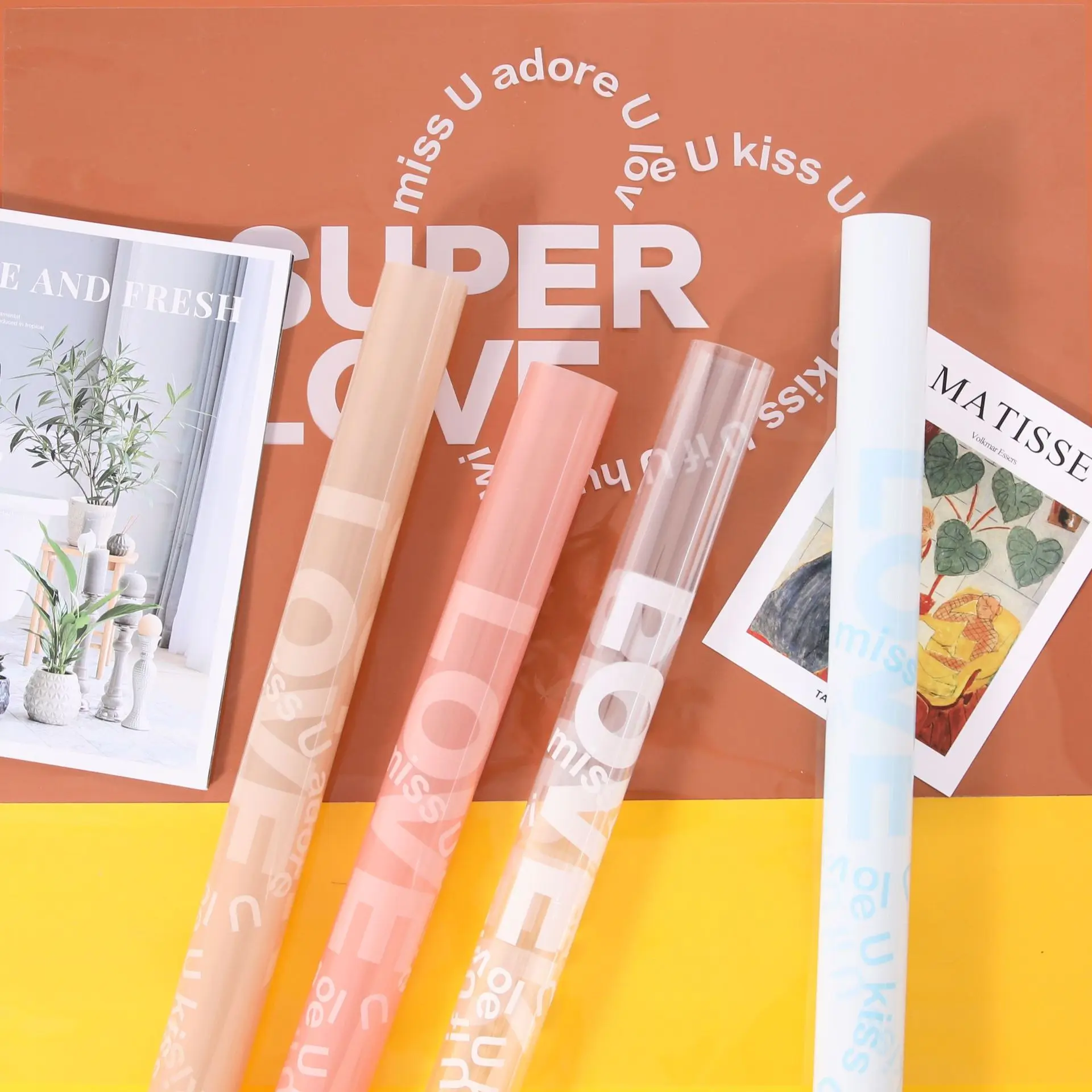 Yohpack Stock Wholesale Packaging Flower Paper Crystal Transparent Jelly Film Thickened Waterproof Cellophane