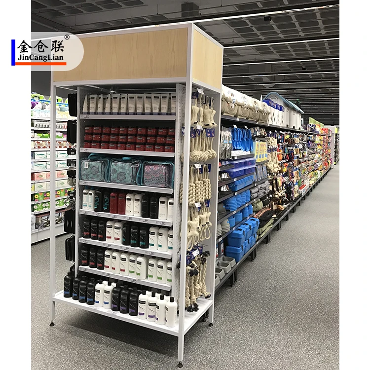 Metallic Gondola Shelving Grocery Shelves Store Retail Racks Metal Supermarket Shelf Display Stand Wall Mini Racks