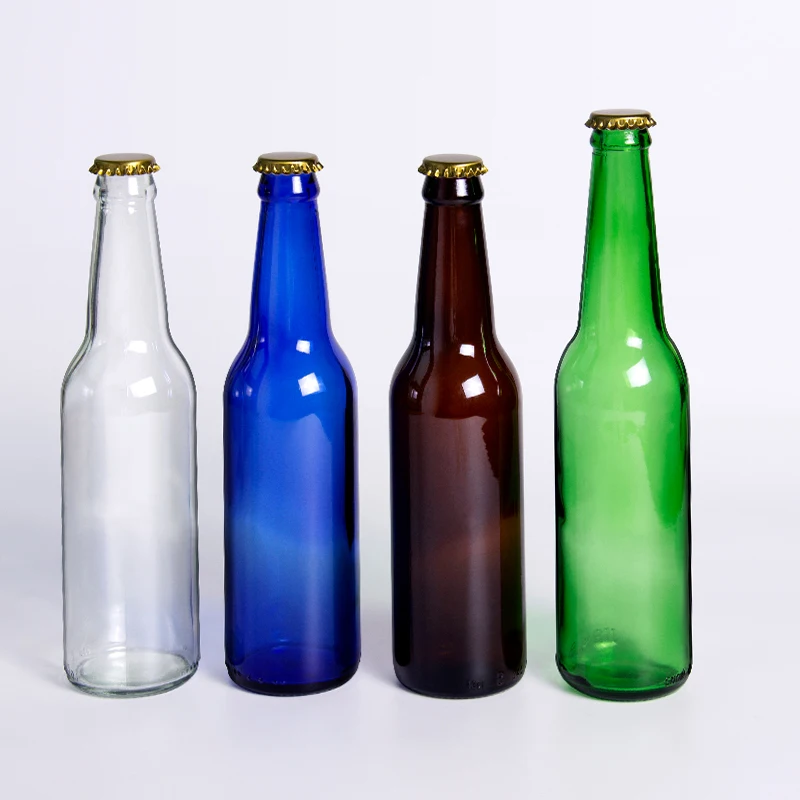 Wholesale 250ml 500ml 330ml beer bottle brown glass bottle 640ml green beer bottle