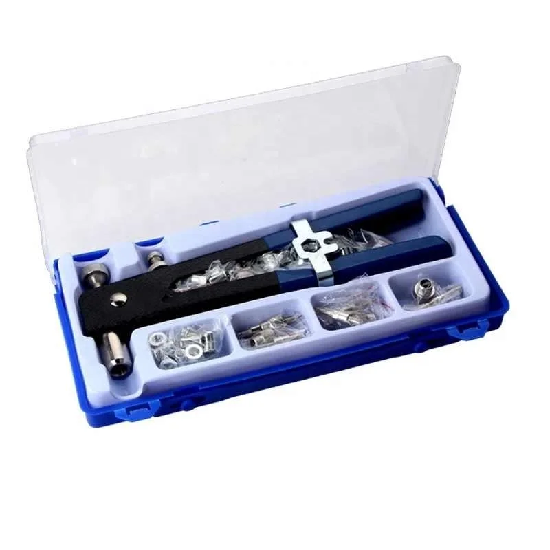 86pcs вытяжная заклепка пистолет Heavy Duty гайка Резьбовая вставка ручной клепальный набор M3-M8 заклепочные гайки гвоздя ружье бытовые инструменты