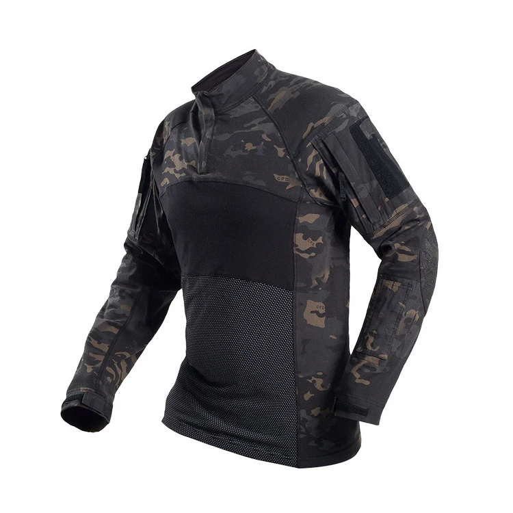 Long Sleeve Army CP Camouflage Frog Uniform ,Camo Shirt Combat Frog Style Tactical Shirt