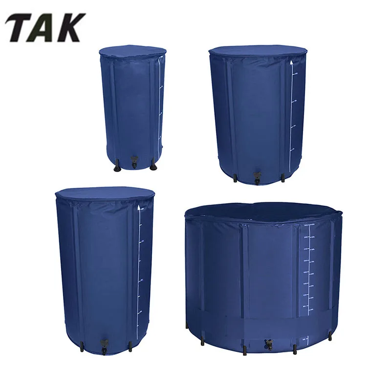 Good price foldable 55 gallon collaps collapsible rain barrel collector saving water tank watering the garden