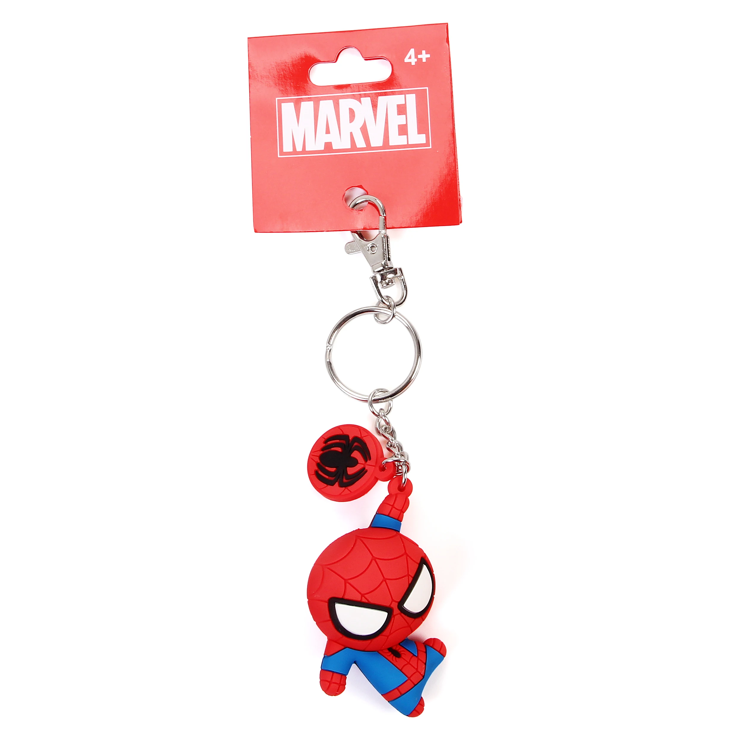 Hot selling PVC material Odorless and tasteless spiderman cartoon Marvel key chain ring