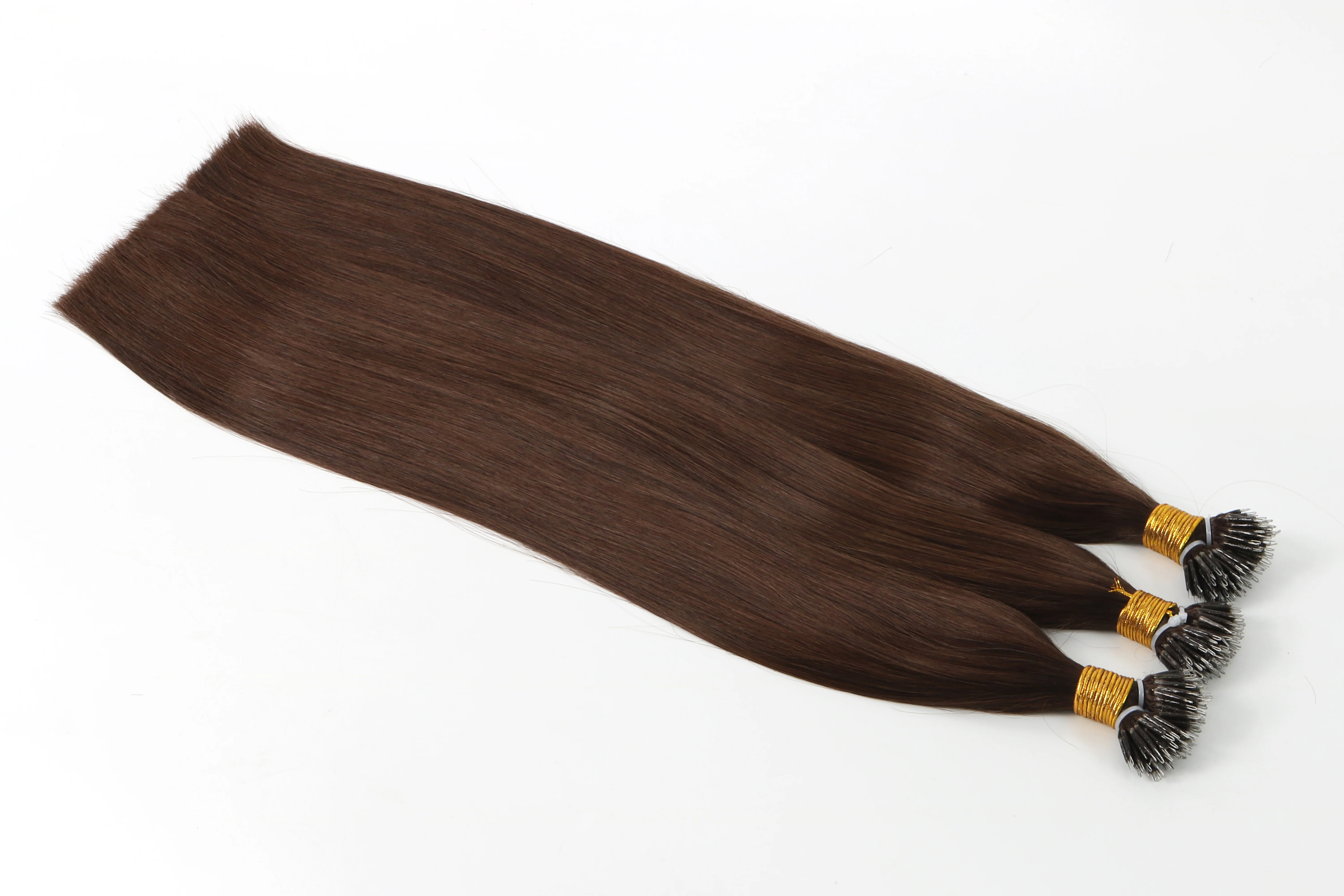 Unprocessed Remy Virgin Human Nano Ring Hair Extension Double Drawn wholesale nano bead human hair extensions