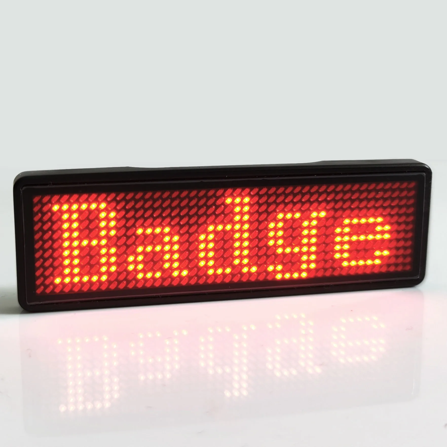 Scrolling flashing led screen badge programmable digital display board mini led sign custom message name tag
