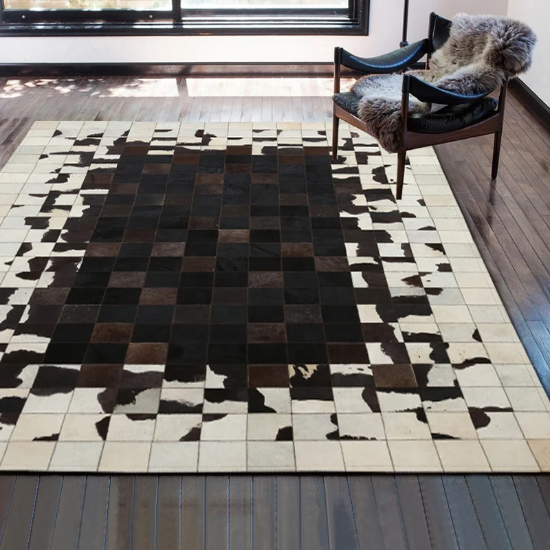 Colourful High Quality Large Cow Skin Leather Luxury Ballroom Carpets