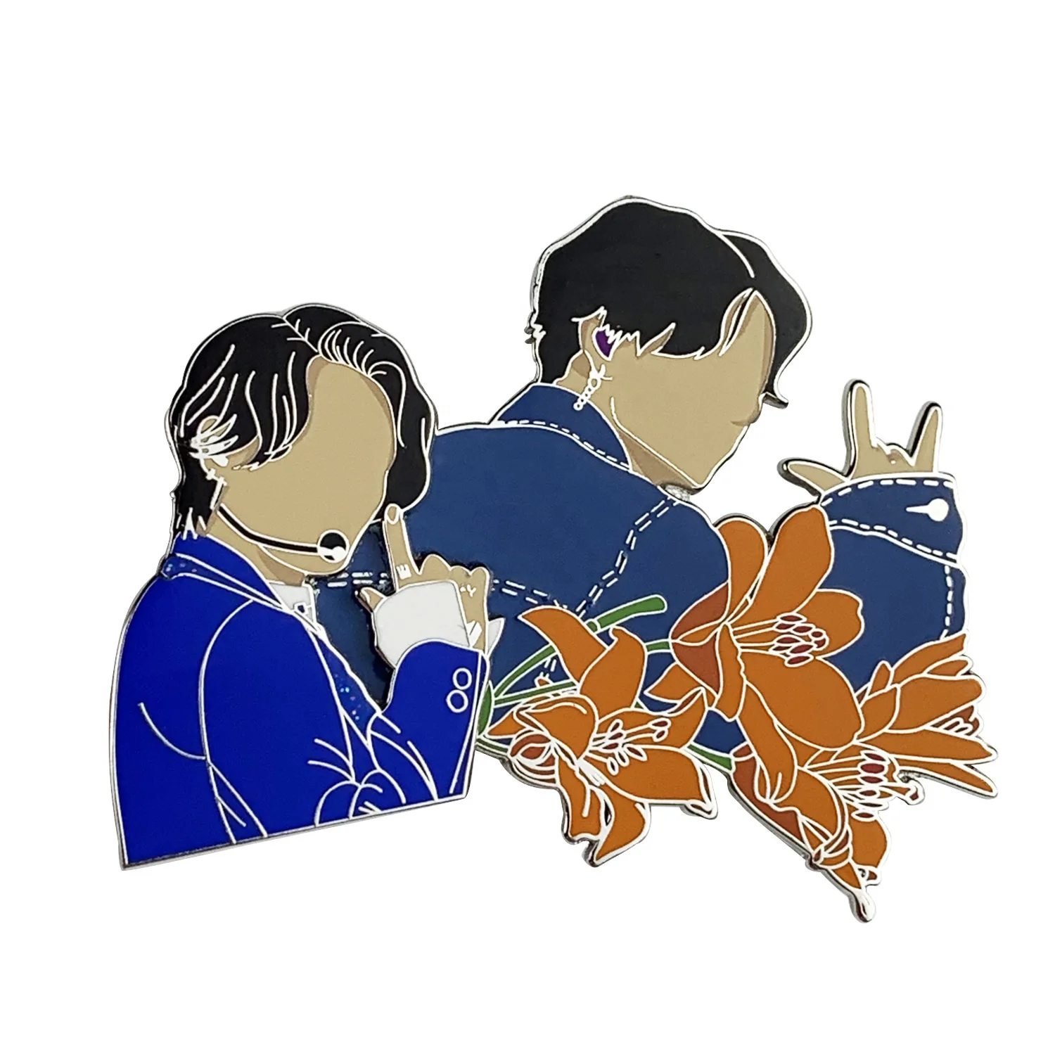 China factory custom nice metal plating hard enamel lapel pins