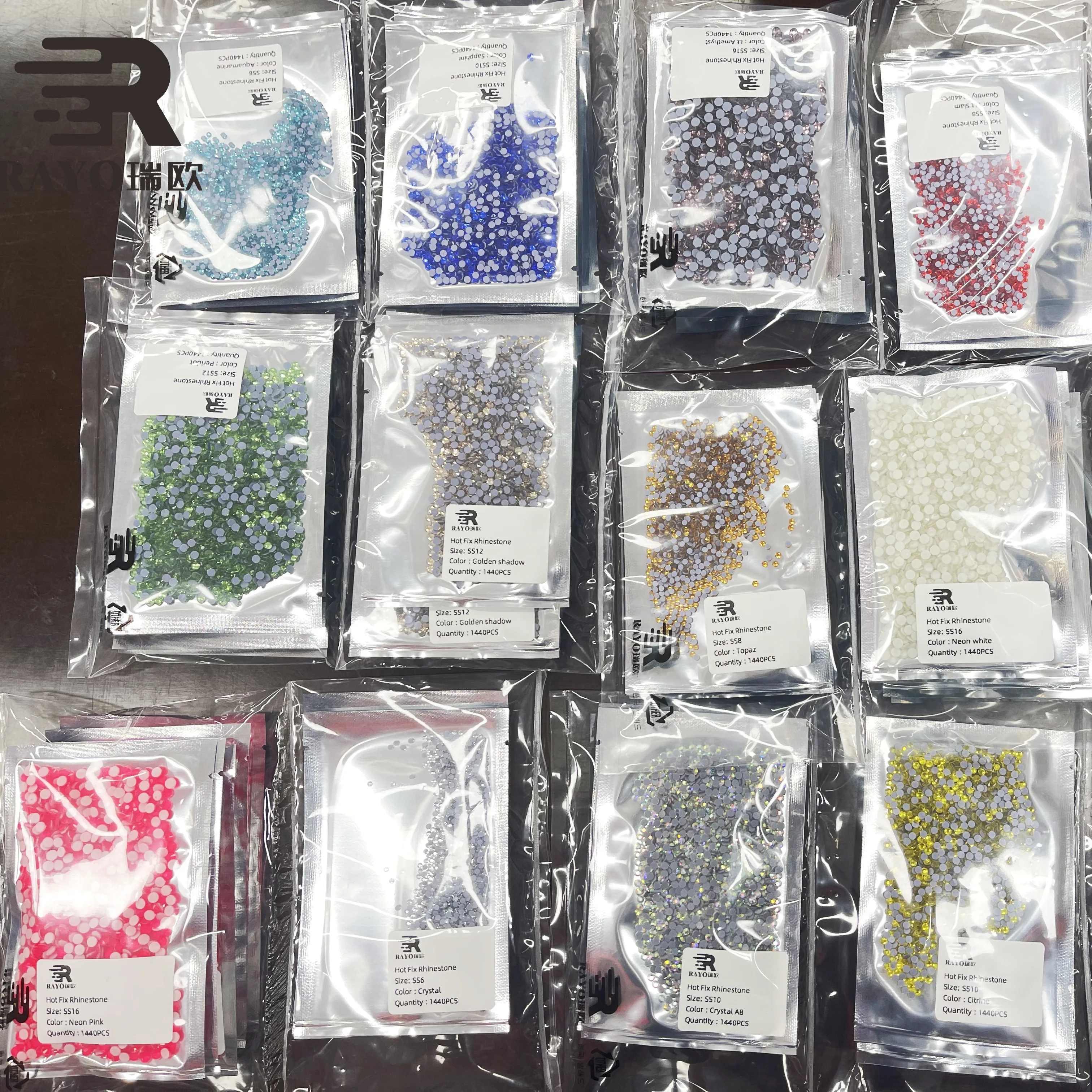 Fashion Lt Rose Wholesale ss6 ss8 ss10 ss20 Top Quality Non Hot Fix Flat Back Nail Rhinestone For Nail Art