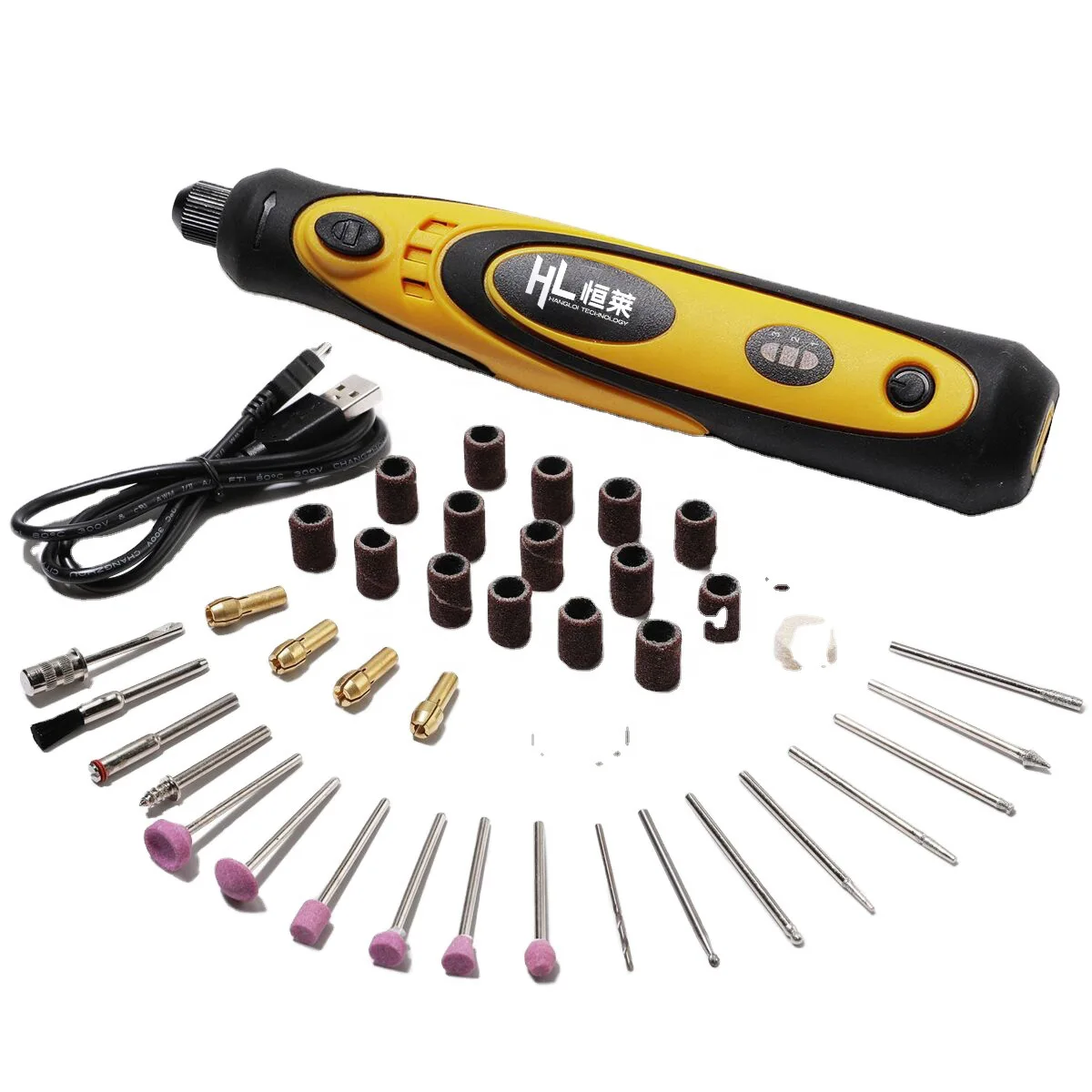 HENGLAI Am-azon Hot Seller Mini 39 In One Electric Rotary Tool Electric Grinder Engraver Drill Pen Kit