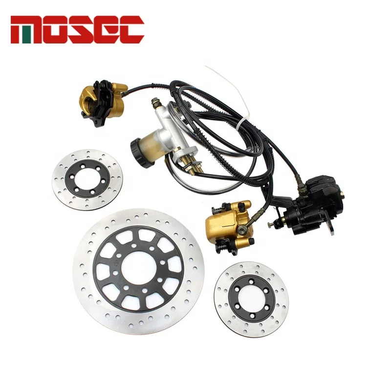 Go Kart Brake Assembly System Parts Hydraulic Front Rear Brake Calipers Brake Disc Rotors For 150cc 250cc ATV Quad Dirt Bike