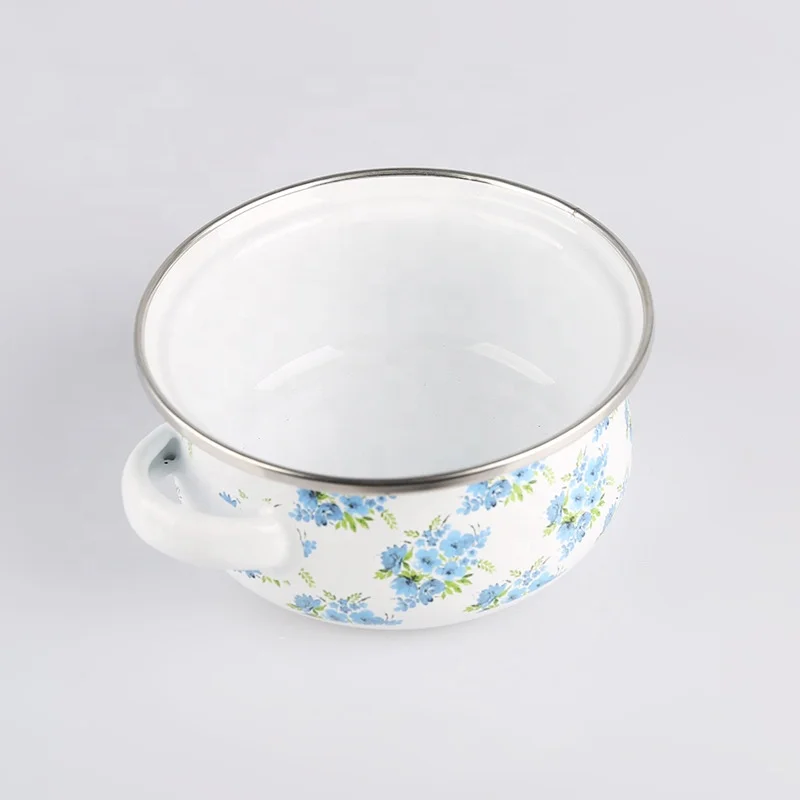 AVON Ollas De Peltre ENAMEL THICK QUALITY BELLY SOUP POT MINI SMALL SIZE PERIUK KECIL WITH HANDLE 12CM/14CM/16CM ollas de peltre