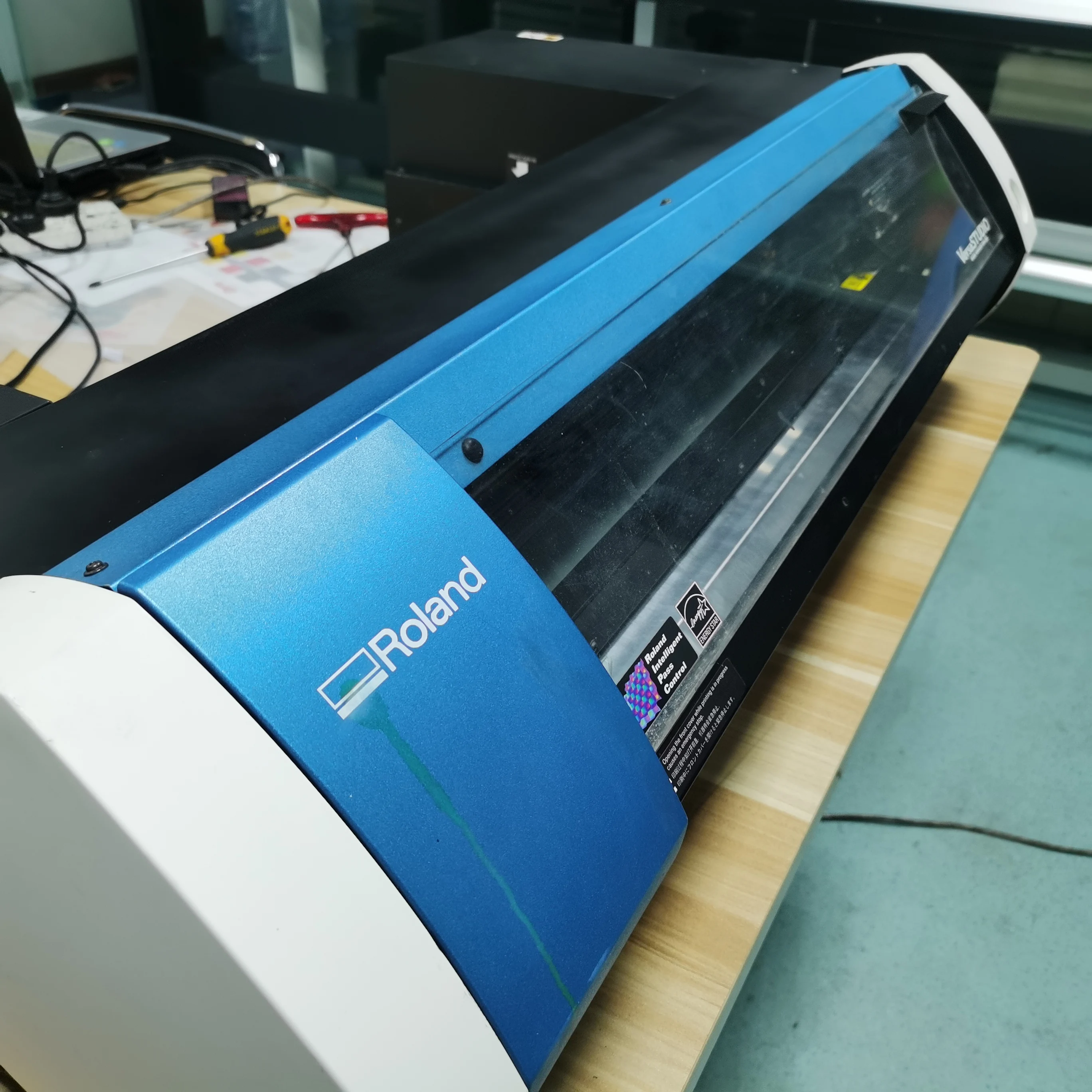 secondhand Roland bn20 printer use DX7 printhead printing and cutting machine for vinyl stickers label printer