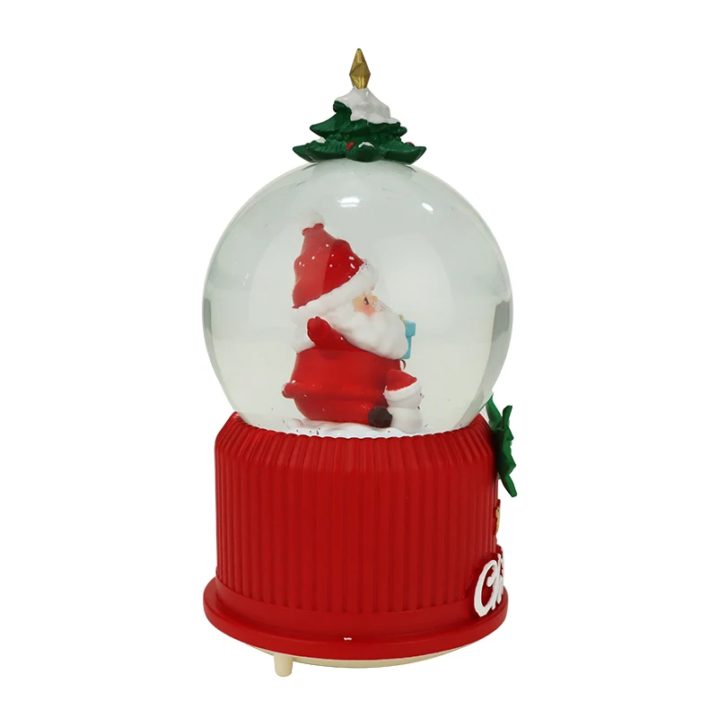 Custom Resin Snow Globe Santa Claus Water Globe Glass Blowing Snow Gift Tree Room Decoration Gift Souvenir Christmas Snow Globe